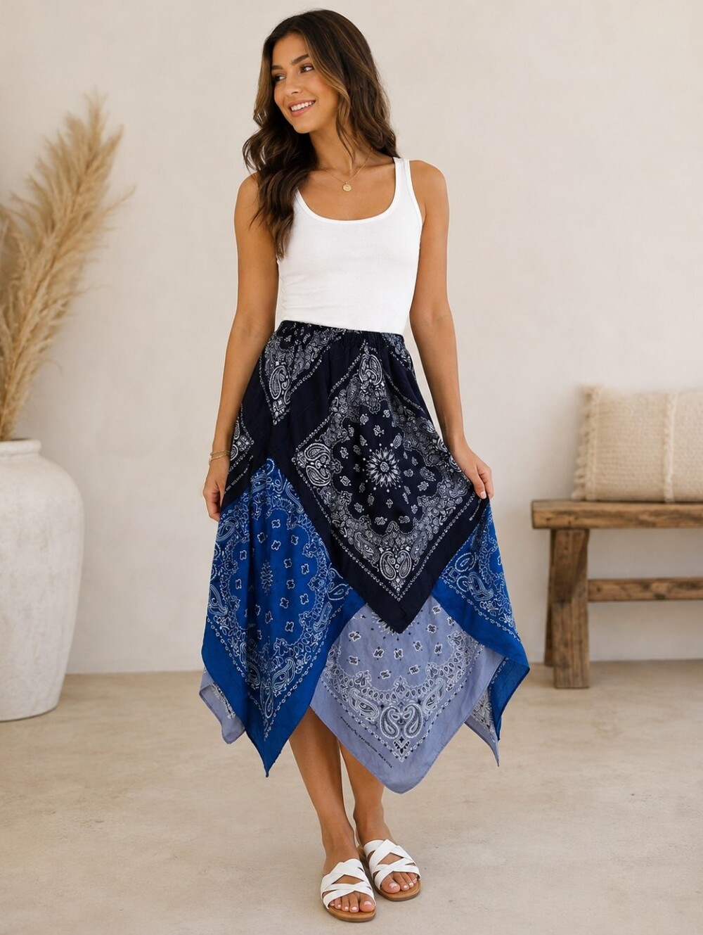 Bandana Patchwork Skirt #063
